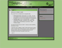 Tablet Screenshot of delightinlight.com